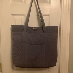 Vera Bradley Gray Quilted Tote /Shoulder Bag Size  15x16 1/2